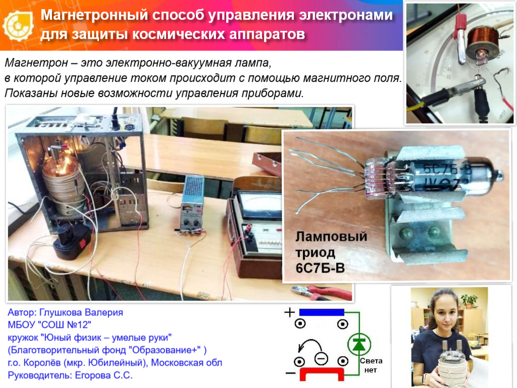 МАГНЕТРОННЫЙ СПОСОБ УПРАВЛЕНИЯ ЭЛЕКТРОНАМИ ДЛЯ ЗАЩИТЫ КОСМИЧЕСКИХ АППАРАТОВ