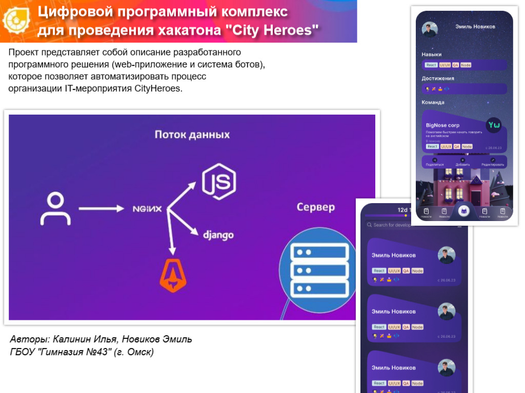 ЦИФРОВОЙ ПРОГРАММНЫЙ КОМПЛЕКС ДЛЯ ПРОВЕДЕНИЯ ХАКАТОНА 